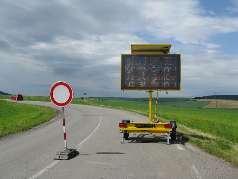 Dopravní informace — Mobilní informační tabule